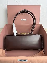 Miumiu Small Beau Leather Bag 5BB173 Brown - 28x11.5x8cm - 2