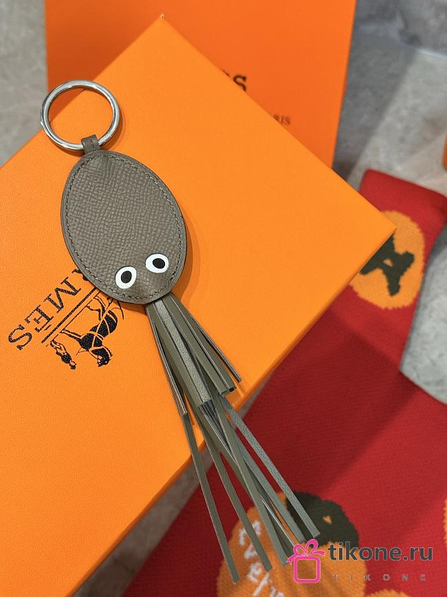 Hermes Poulpe Key Ring Elephant Gray - 1