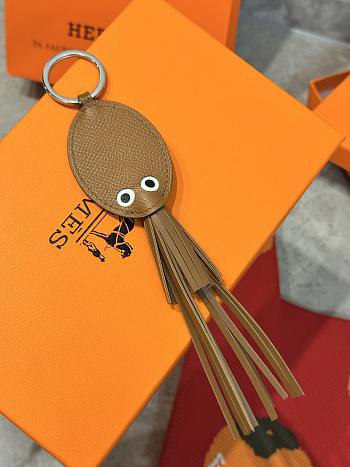 Hermes Poulpe Key Ring Cognac