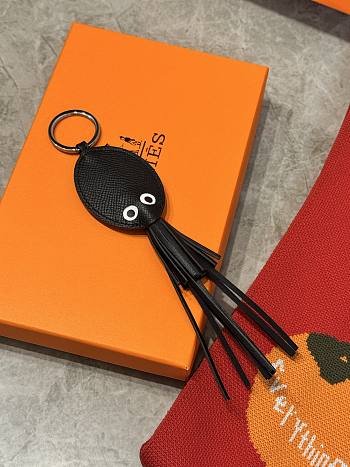 Hermes Poulpe Key Ring Black