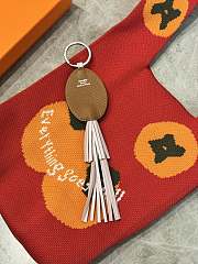 Hermes Poulpe Key Ring Cognac/White - 6