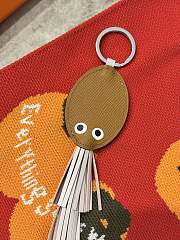 Hermes Poulpe Key Ring Cognac/White - 2