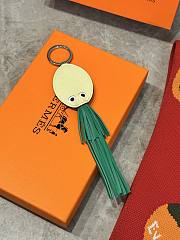 Hermes Poulpe Key Ring Light Yellow/Green - 3