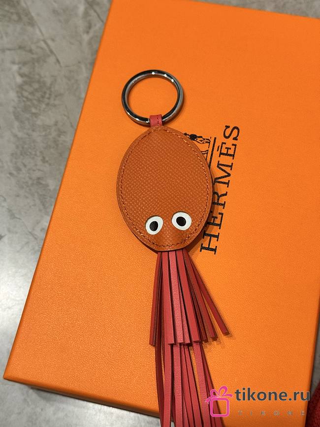 Hermes Poulpe Key Ring Orange/Red - 1