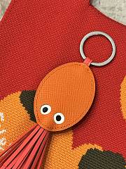 Hermes Poulpe Key Ring Orange/Red - 6