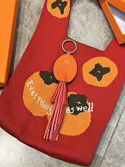 Hermes Poulpe Key Ring Orange/Red - 2