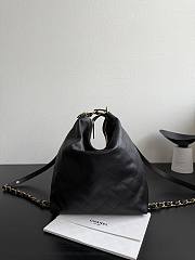 Chanel Large Backpack Calfskin Gold Tone Metal Black - 33.5x28x10.5cm - 4