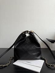 Chanel Large Backpack Calfskin Gold Tone Metal Black - 33.5x28x10.5cm - 2