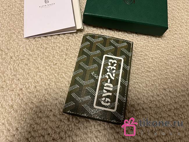Goyard Saint Piere Card Holder Khaki - 11x7.5x1.5cm - 1
