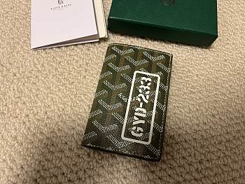 Goyard Saint Piere Card Holder Khaki - 11x7.5x1.5cm