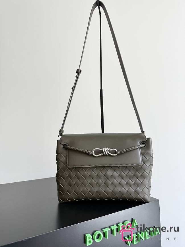 Bottega Veneta Small Andiamo Messenger Khaki - 29x20x13cm - 1