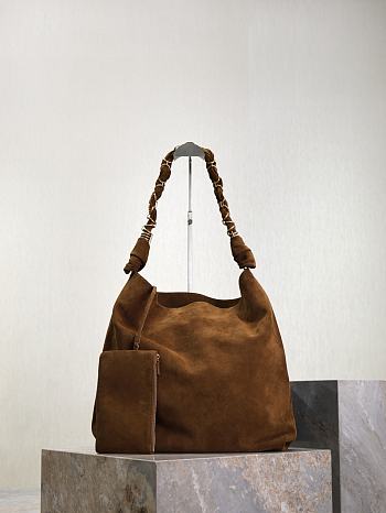 YSL Amalia in Suede Warm Caramel Cognac - 50x42x1cm