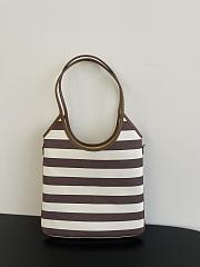 Miumiu Ivy Canvas And Leather Bag 5BG231 Cocoa Brown/Natural - 40x35cm - 5