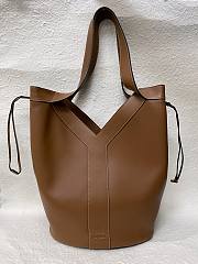 YSL Y Large Hobo in Leather Brown - 35x25x15cm - 6