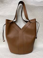 YSL Y Large Hobo in Leather Brown - 35x25x15cm - 4