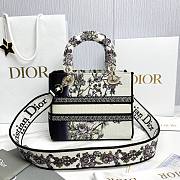 Medium Lady D-Lite Bag Multicolor Dior Pivoine Embroidery - 24x20x11cm - 2