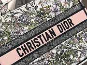 Medium Dior Book Tote White Pink Multicolor D-Floral Embroidery - 36.5x28x16.5cm - 5