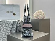 Medium Dior Book Tote White Pink Multicolor D-Floral Embroidery - 36.5x28x16.5cm - 6