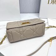 Medium Soft Dior Caro Bag Beige Macrocannage Lambskin - 25x16x9cm - 5