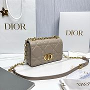 Medium Soft Dior Caro Bag Beige Macrocannage Lambskin - 25x16x9cm - 4