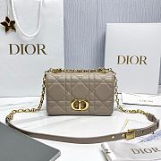 Medium Soft Dior Caro Bag Beige Macrocannage Lambskin - 25x16x9cm - 2