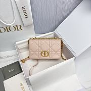 Small Soft Dior Caro Bag Pink Macrocannage Lambskin - 20x13x7cm - 1