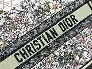 Medium Dior Book Tote White Green Multicolor D-Floral Embroidery - 36.5x28x16.5cm - 6