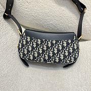Small Streetchic Bag Blue Dior Oblique Jacquard and Smooth Calfskin - 24x12.5x5cm - 4