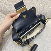 Small Streetchic Bag Blue Dior Oblique Jacquard and Smooth Calfskin - 24x12.5x5cm - 3