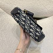 Small Streetchic Bag Blue Dior Oblique Jacquard and Smooth Calfskin - 24x12.5x5cm - 2