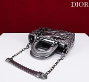 Dior Lady D-Joy Micro Bag Metallic Silver-Tone Cannage Lambskin - 16x9x5cm - 3