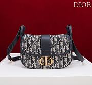 Medium 30 Montaigne Satchel Bag Blue Dior Oblique Jacquard - 24x17x9cm - 1