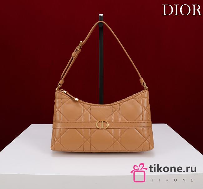 Dior Miss Caro Cigale Mini Bag Light Gold-Tone Macrocannage Lambskin - 24x14x6.5cm - 1