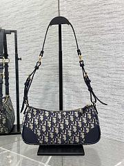 30 Montaigne Wanderlust Mini Bag Blue Dior Oblique Jacquard and Smooth Calfskin - 26x12x7cm - 3
