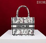 Small Dior Book Tote Beige Millefiori Embroidery - 26.5x22x14cm - 6