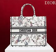 Large Dior Book Tote Beige Millefiori Embroidery - 42x35x18.5cm - 1
