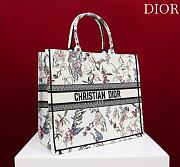 Large Dior Book Tote Beige Millefiori Embroidery - 42x35x18.5cm - 4