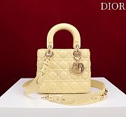 Small Lady Dior My ABCDior Bag Yellow Cannage Lambskin - 20x18x8cm - 6