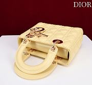 Small Lady Dior My ABCDior Bag Yellow Cannage Lambskin - 20x18x8cm - 3
