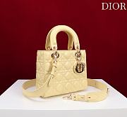 Small Lady Dior My ABCDior Bag Yellow Cannage Lambskin - 20x18x8cm - 2