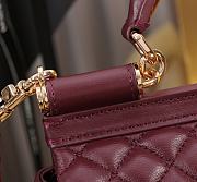 Dolce & Gabbana Small Sicily Handbag Burgundy - 19x13x6cm - 2