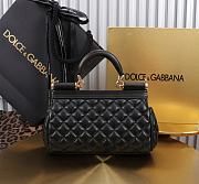 Dolce & Gabbana Small Sicily Handbag Black - 19x13x6cm - 4