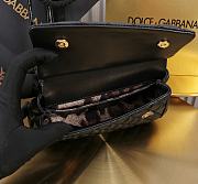 Dolce & Gabbana Small Sicily Handbag Black - 19x13x6cm - 3