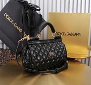 Dolce & Gabbana Small Sicily Handbag Black - 19x13x6cm - 2