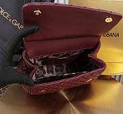 Dolce & Gabbana Medium Sicily Handbag Burgundy - 20x18.5x10cm - 5