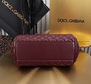 Dolce & Gabbana Medium Sicily Handbag Burgundy - 20x18.5x10cm - 4