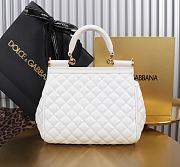 Dolce & Gabbana Medium Sicily Handbag White - 20x18.5x10cm - 6