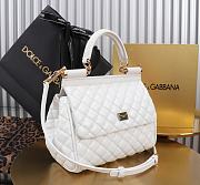 Dolce & Gabbana Medium Sicily Handbag White - 20x18.5x10cm - 2