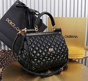 Dolce & Gabbana Medium Sicily Handbag Black - 20x18.5x10cm - 2