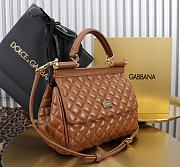 Dolce & Gabbana Medium Sicily Handbag Brown - 20x18.5x10cm - 2